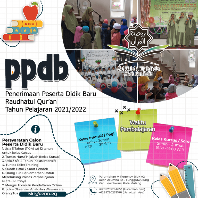 alur pendaftaran sekolah tahdiz & balita